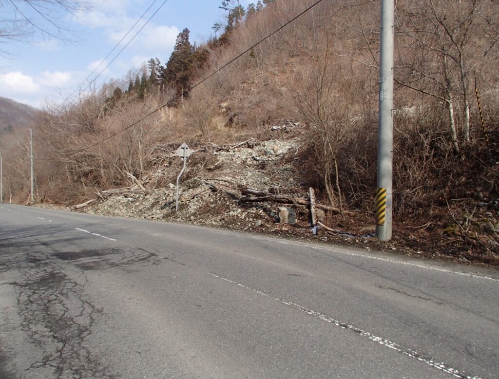 道路災害復旧施工前